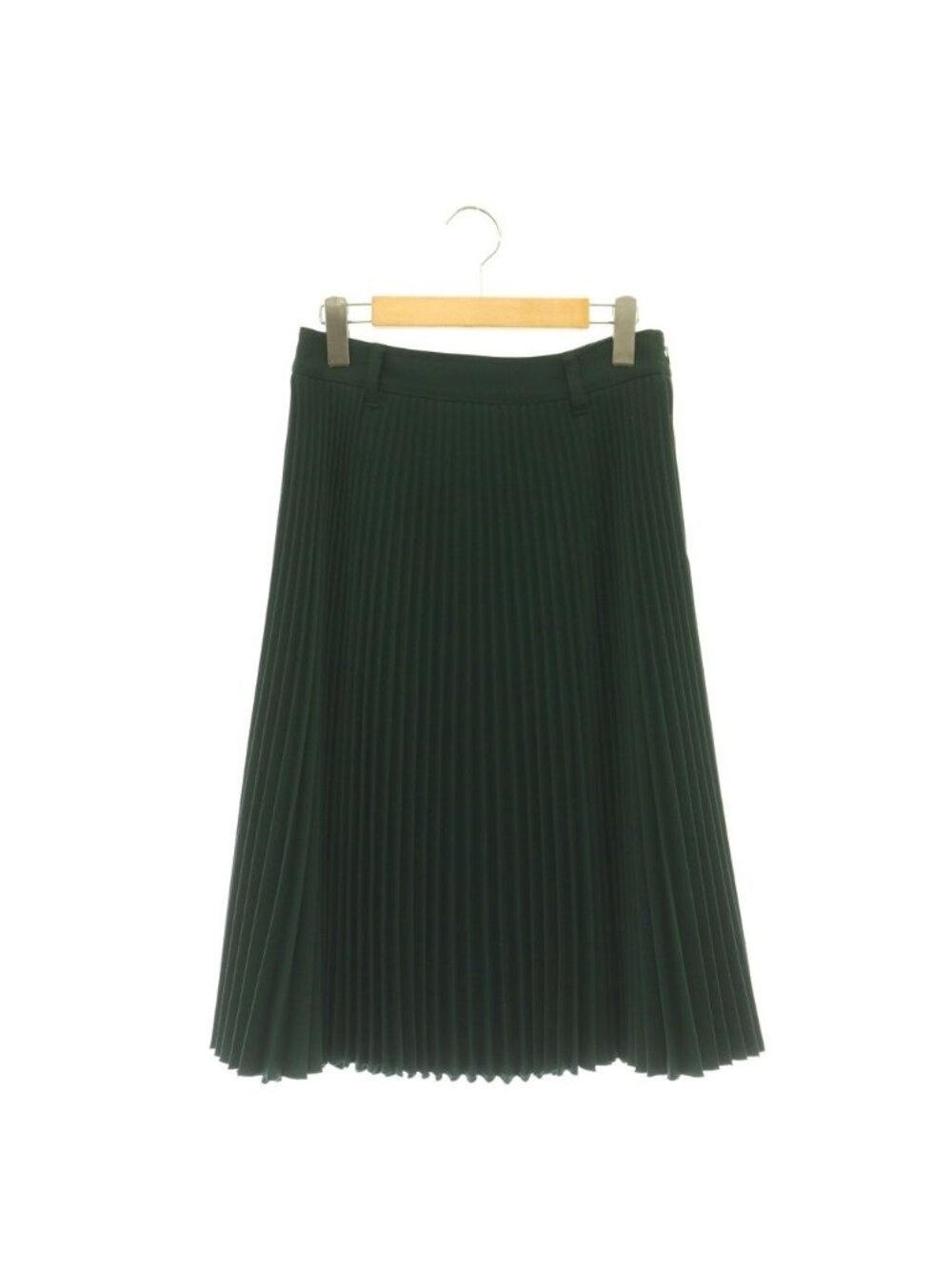 Prada Accordion Pleated Skirt Long Dark Green 40